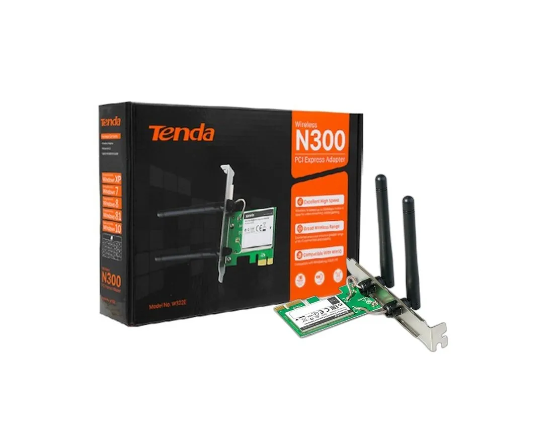 Tenda W322E Wireless N300 Express Adapter - Dual Antenna PCI